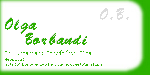 olga borbandi business card